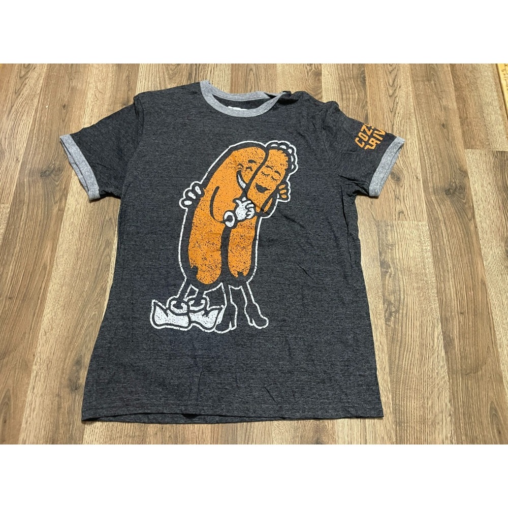 American Roadtrip Shirt, Women's Size Medium, Gray, Hotdog Slow Dancing